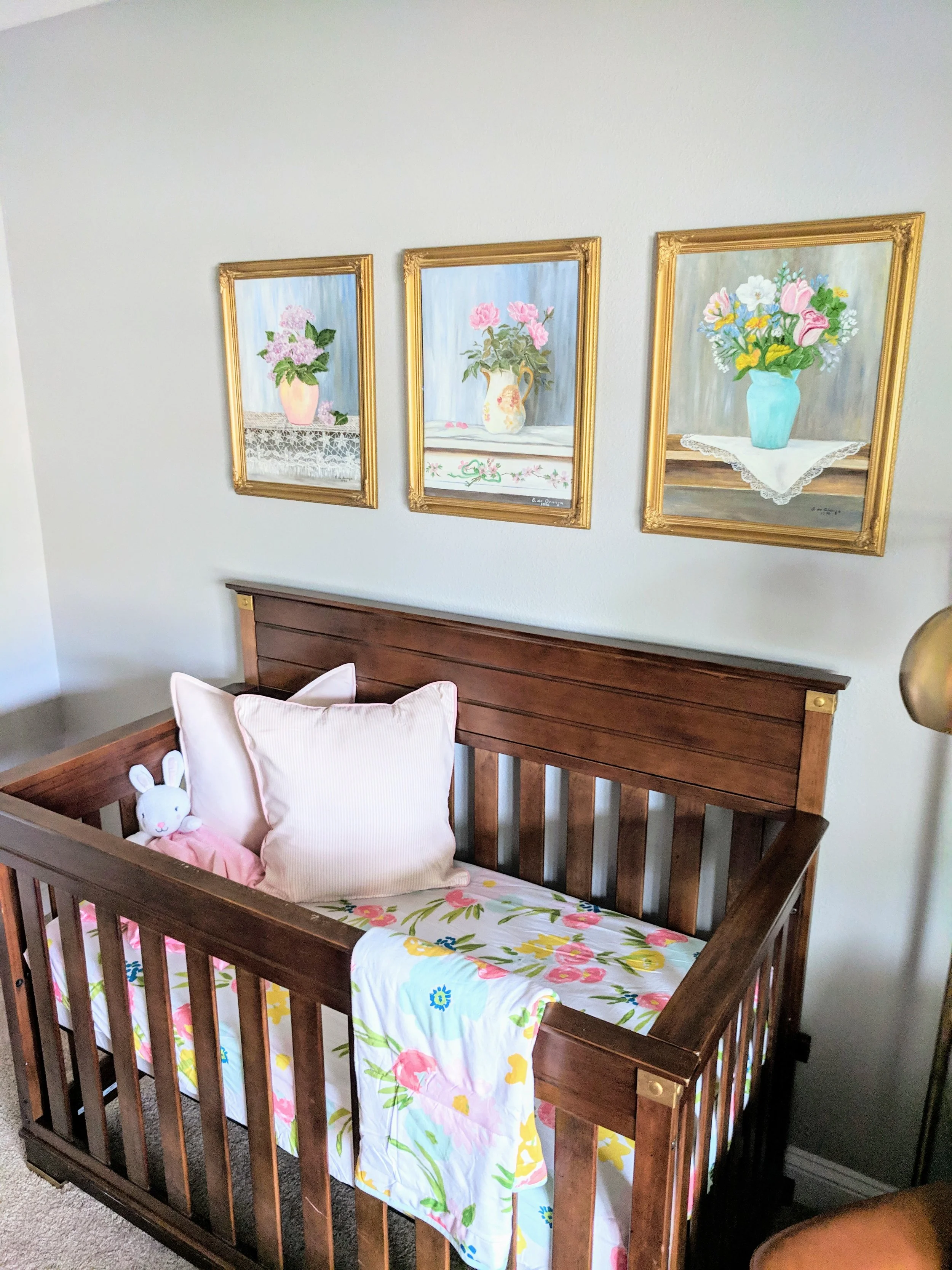 Coral and navy nursery decor sale